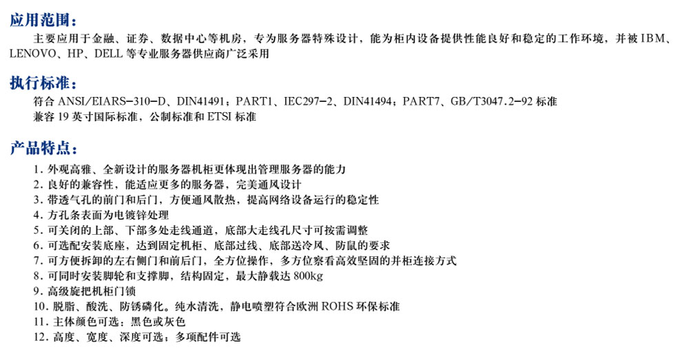 奢华B型网络服务器机柜 DYB CABINET(图1)