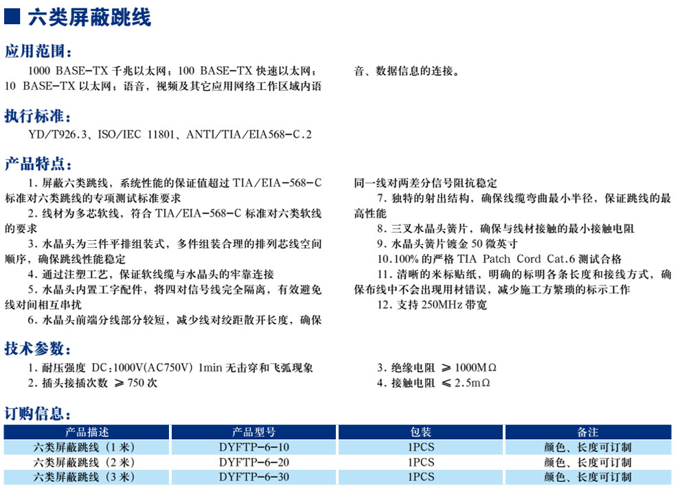 六类屏蔽跳线(图1)